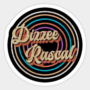 vintage circle line color Dizzee Rascal Sticker